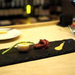 Les aromes - ウフマヨ、国産牛のランプ肉