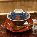 日本料理 かしづき - とうもろこしと粉の甘海苔のがんもどき　お豆の餡掛け