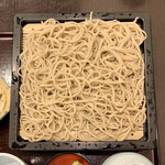 手打ち蕎麦 しば田 - お刺身丼とおそば（もり） ¥1,250 のもりの麺