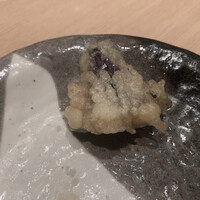 新潟名物 布のり蕎麦とおいしい酒菜 きなせや. 赤坂割烹店 - 天ぷら５種に入ってきた茄子。あまりの小ささにびっくり（かじってないよ）