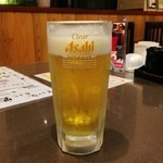 まぐろ丼　加一 - 生ビール：クリアアサヒ