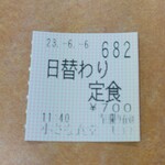 小さな食堂 ヒロ - 食券 (2023.06.06)