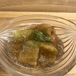 赤坂 菊乃井 - 昼懐石１５７３０円。冷やし炊き合わせ。甘辛く炊かれたれんこん、シャクシャクの芋茎と、賀茂茄子以外も、とーっても美味しかったです（╹◡╹）（╹◡╹）