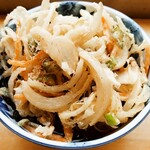 リカースタンド　ベルハウス - おまけ天のなかった日のかき揚げそば