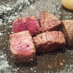 シェラトン都ホテル大阪 鉄板焼 松阪 - ミディアムレアでお願いしました。