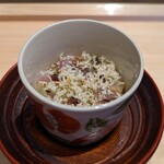 Iikura Karaki - 賀茂なす、鯵、山わさび、酢飯
