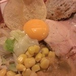 フスマにかけろ 中崎壱丁 中崎商店會1-6-18号ラーメン - らの道MAX：麺eiji＠札幌とのコラボ/麺eiji BUTO～蟹鶏ちょっと豚の味噌sauce和え～(2013/8)