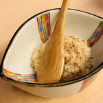 山玄茶 - 自家製の鯛でんぷ♡鯛1匹から作ったことがありますが、本当に重労働なんですよ。