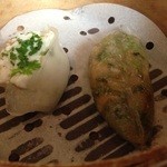 中国飯店 富麗華 - 点心３種盛合わせ（野菜の蒸し餃子、豆腐の蒸し餃子）