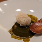 和香奈 - アワビ肝ソース　シャリ