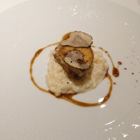 ルメルシマン オカモト - フォアグラのポワレ リゾットと甘口シェリー酒のソース