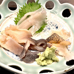 鮨榮 - お造り／いかみみ、ほっき、つぶ