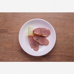 Grilled smoked duck loin