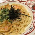 洋麺屋 五右衛門 - 紅ズワイガニと海老と本からすみのアーリオオーリオペペロンチーノ