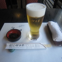鰻割烹 伊豆栄 本店 - 「生ビール」「お通し」