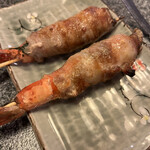 炭火串焼 鉄兵 - エビちゃん♡に厚みのあるバラ肉で食べ応えバッチリ！