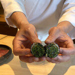 鮨 三心 - 広島　梶谷農園のハーブ巻き