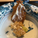 鮨 三心 - あん肝としゃりのおこげ