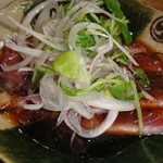 楽座 - 「カツオのポン酢和え」です。（８月）