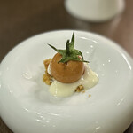 Cortile Spirito Santo - ①トマト、クッキー、パルミジャーノ