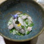 W VILLADORATA COUNTRY REATAURANT - ⑮塩アイスクリームえんどう豆と胡瓜