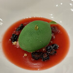 Cortile Spirito Santo - ⑬シチリアレモンアイスクリーム、数種のベリーソース