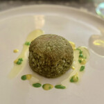 Ristorante Capitolo Primo - ⑩グリーンアスパラ、チーズ、海老のライスケーキ