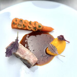 Rizz’i Mari Cala Luna Restaurant - ⑩カポコッロ(シチリアネブロディ産の黒豚)、人参、ビールとマスタード