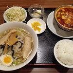 福亭 - 麻婆豆腐定食☆   塩ラーメン選択  （ これの他に ＋ 唐揚げ ）