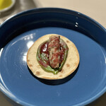 Ristorante Balìce - ④ドゥルンバリク(トルコのストリートフード)トマトソースクミン、ほうれん草、トンバレッロ(マグロの様な魚)