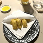 Ristorante Balìce - ⑥ストックフィッシュの自家製ラビオリ アッラ ジョッタ、オリーブ、ケッパ