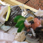 民宿　はぎわら - サザエの刺身