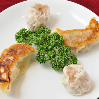 Cheers with the exquisite "handmade fried Gyoza / Dumpling" made by a chef from China!
