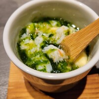 新宿 鉄板焼き YOKOTA - タラバガニと海苔の茶碗蒸し
