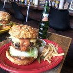 ザ ランブル バーガー - ダブルチーズとジンジャエール