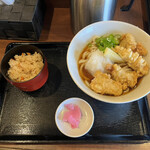 麺花　ゆうしょう - とり天ぶっかけうどん定食　1,160円