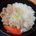 Nomidokoro Shinka - 塩もつ煮にご飯を投入