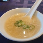 KaiSho - 「卵スープ」しっかり取った力強い鶏のスープに優しい卵の味が効いて滋味溢れる！