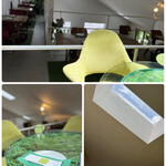 Emboca Karuizawa - A bright and open interior filled with greenery.
      
      The spacious second-floor seating area.
      
      Charming round tables for four...
      Bright sunlight pours in through the skylights...
      It's a very comfortable space! (*´ω｀*)