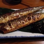 奈加野 - 焼き魚定食（サンマピリ辛焼き） ¥850 のサンマピリ辛焼き