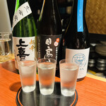 一富士 - ◎日本酒飲み比べ。美味すぎて飲み過ぎ（笑）