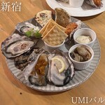 魚介イタリアン&チーズ UMIバル - オイスターフード9種盛り