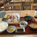 海鮮処森田 - 刺身定食1,980円、ノンアルコール400円