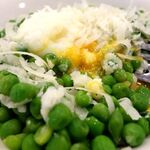 サイゼリヤ - 「柔らか青豆とペコリーノチーズの温サラダ」