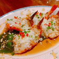 萬珍樓 本店 - 大海老の中国塩魚ニンニク蒸し
