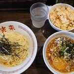 光来 - つけ麺（680円）と茶碗チャーハン（330円）