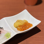 酒肴場 屯 - 函館産生うにとイクラ