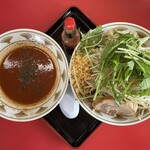 ラーメン もっけだの - 2023.6限定『トマトチーズつけ麺ニンニク野菜マシマシ』