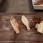 鮨楽こもり - クロムツ炙りとガスえび