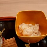 馬車道 大かわ - 白ズイキとクラゲのごま酢あえ